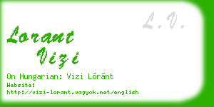 lorant vizi business card
