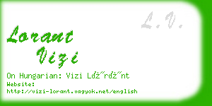 lorant vizi business card